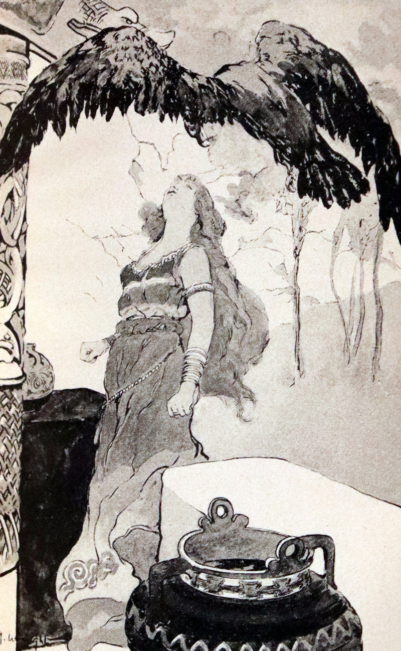 1902 Rare Book - Norse Stories Retold from the Eddas by H.W. Mabie Illustrated by George Wright.