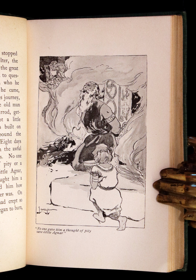 1902 Rare Book - Norse Stories Retold from the Eddas by H.W. Mabie Illustrated by George Wright.