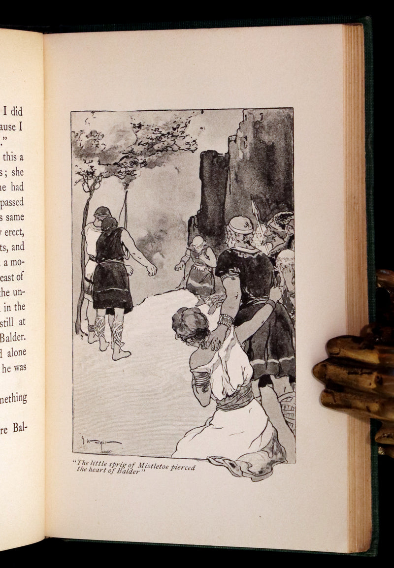 1902 Rare Book - Norse Stories Retold from the Eddas by H.W. Mabie Illustrated by George Wright.