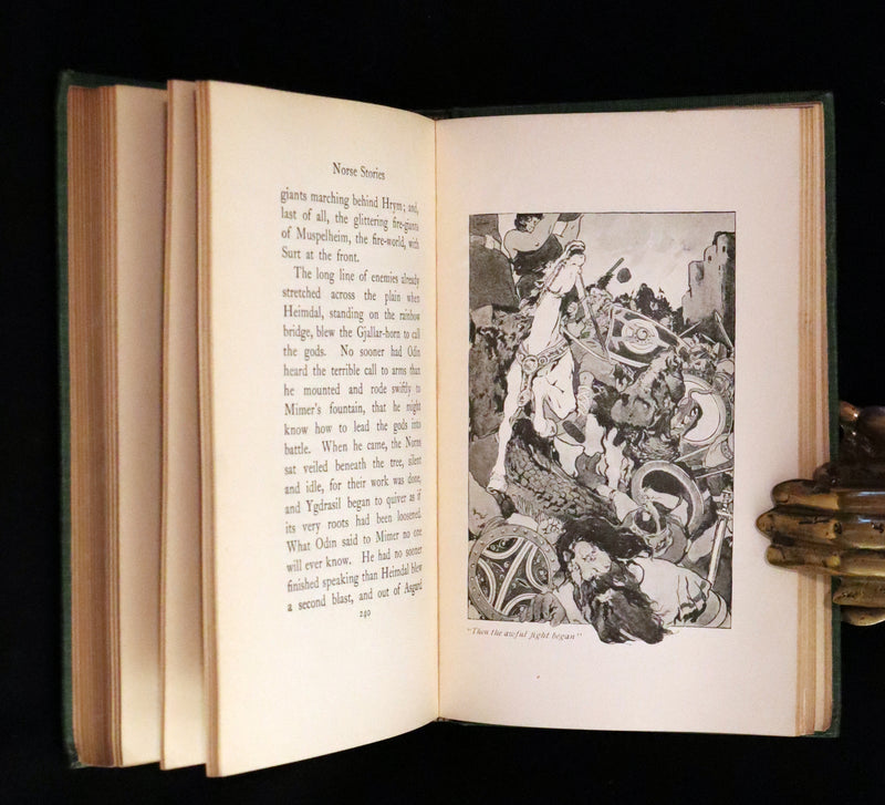 1902 Rare Book - Norse Stories Retold from the Eddas by H.W. Mabie Illustrated by George Wright.