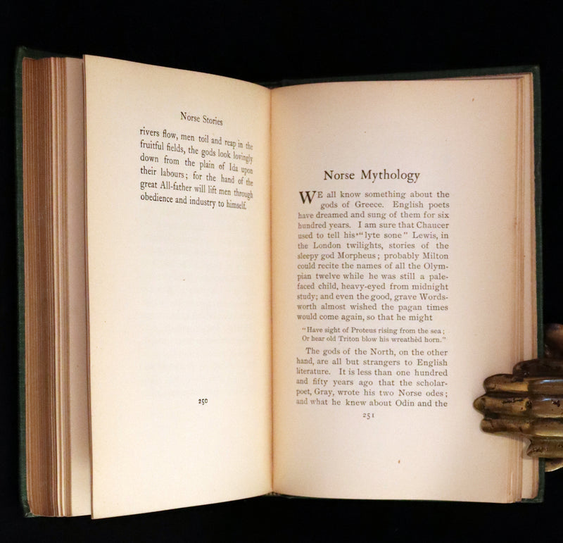1902 Rare Book - Norse Stories Retold from the Eddas by H.W. Mabie Illustrated by George Wright.
