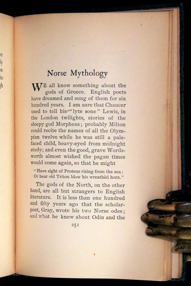 1902 Rare Book - Norse Stories Retold from the Eddas by H.W. Mabie Illustrated by George Wright.