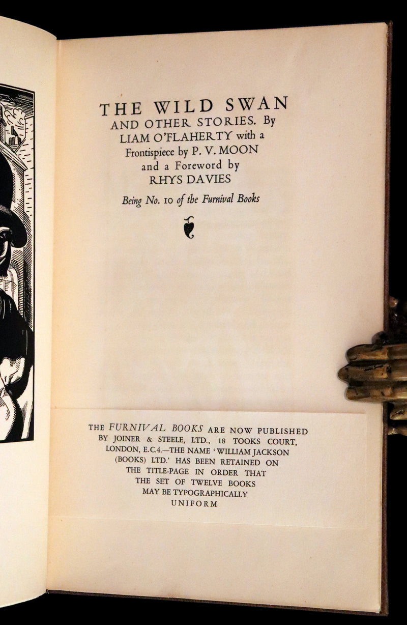 1932 First Limited Edition Signed by Irish Writer Liam O'Flaherty - The Wild Swan And Other Stories.
