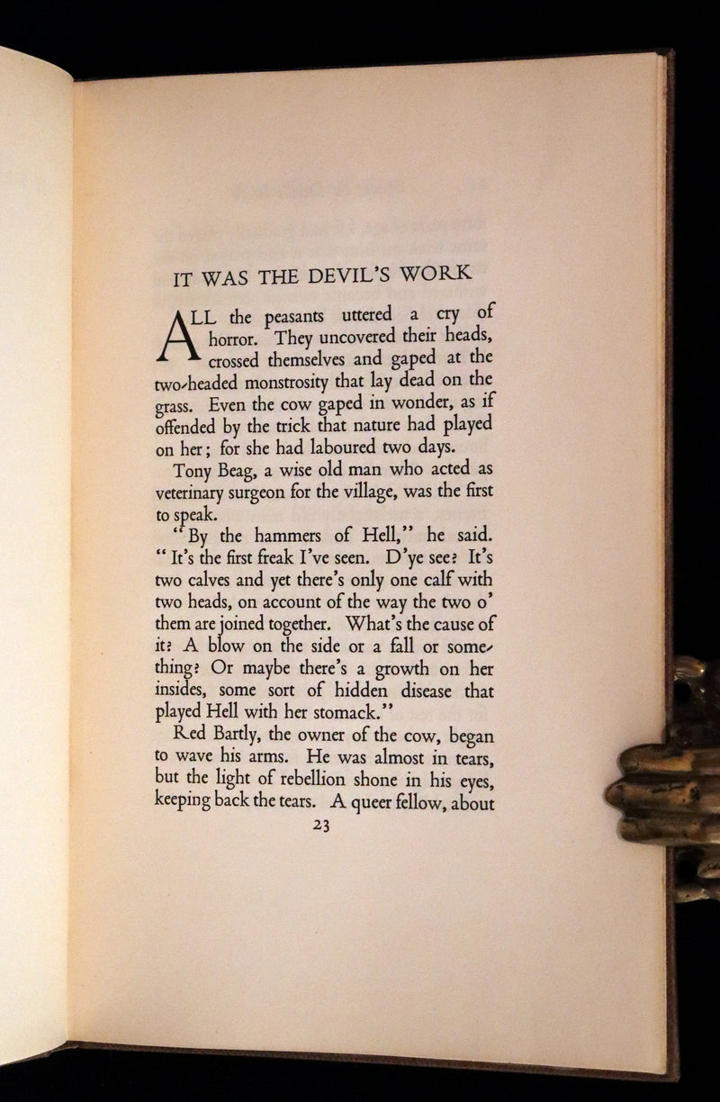 1932 First Limited Edition Signed by Irish Writer Liam O'Flaherty - The Wild Swan And Other Stories.