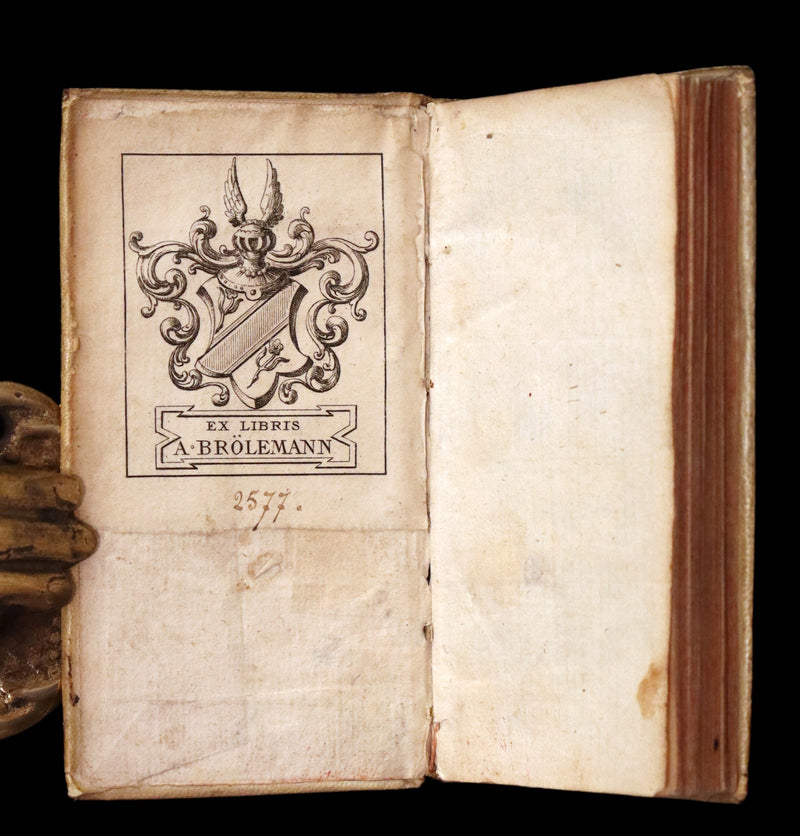 1651 Rare Latin Vellum Book - Lucan's Pharsalia - Civil war between Julius Caesar and the Senate.