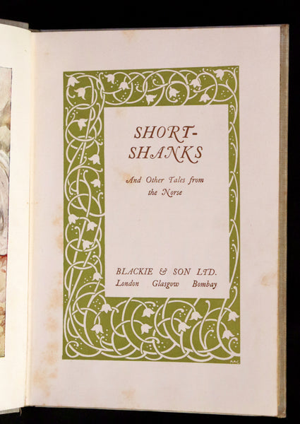 1910 Scarce Book - Shortshanks & Other Tales from the Norse Illustrated by Arthur A. Dixon.
