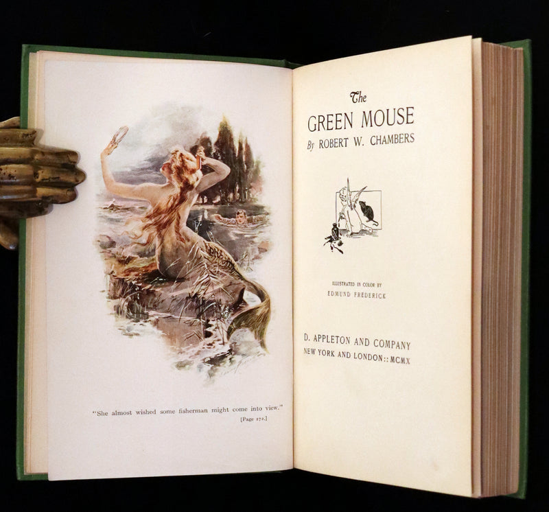 1910 Rare First Edition - The Green Mouse by Robert W. Chambers Illustrated by Edmund Frederick.
