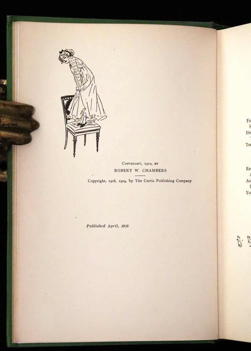 1910 Rare First Edition - The Green Mouse by Robert W. Chambers Illustrated by Edmund Frederick.