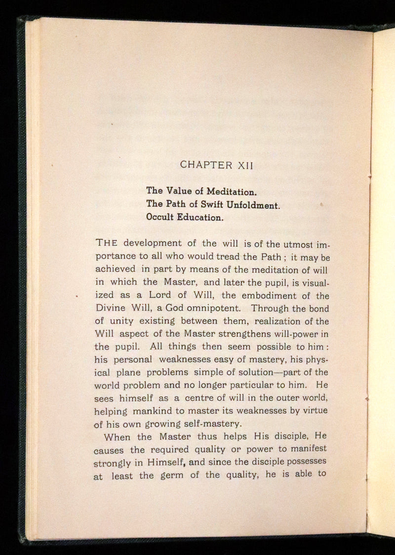 1937 Rare First Edition - Meditations on the Occult Life by Geoffrey Hodson.