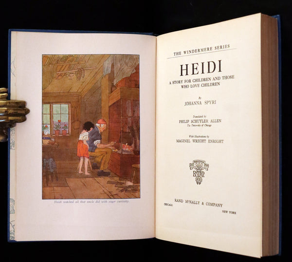 1921 Scarce First Edition illustrated by Maginel Wright Enright - Heidi by Johanna Spyri.