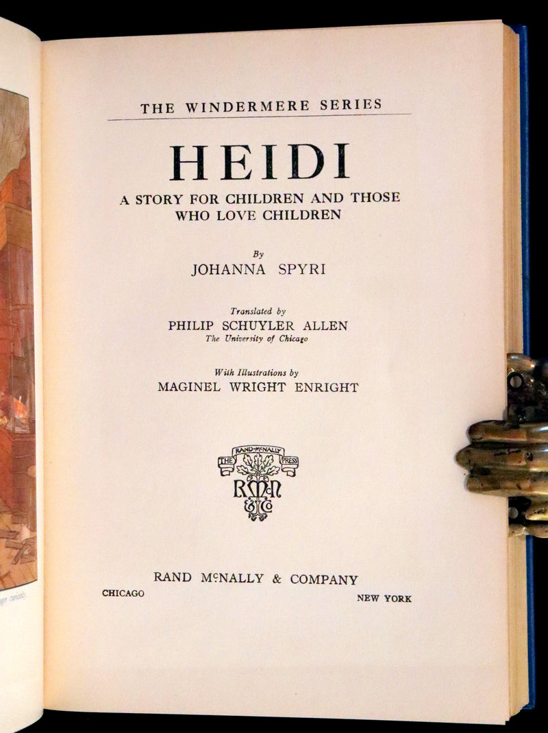 1921 Scarce First Edition illustrated by Maginel Wright Enright - Heidi by Johanna Spyri.