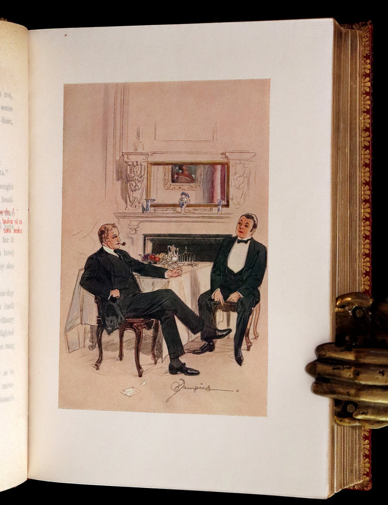 1914 Rare First Edition bound by Asprey - The Money Moon, a Romance by Jeffery Farnol illustrated by Edmund Blampied.