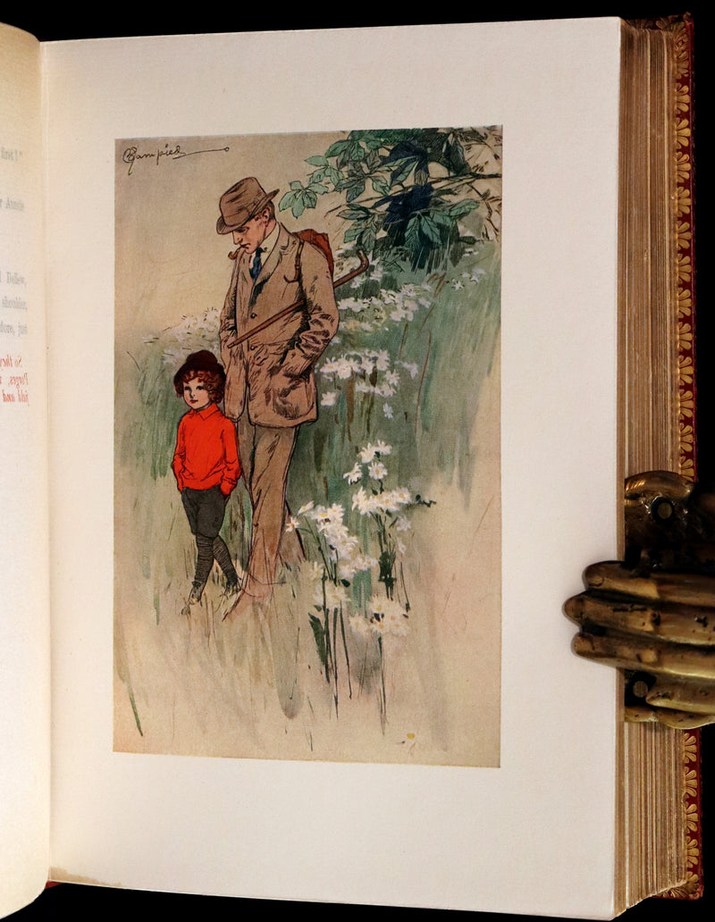 1914 Rare First Edition bound by Asprey - The Money Moon, a Romance by Jeffery Farnol illustrated by Edmund Blampied.