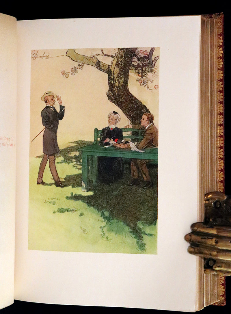 1914 Rare First Edition bound by Asprey - The Money Moon, a Romance by Jeffery Farnol illustrated by Edmund Blampied.