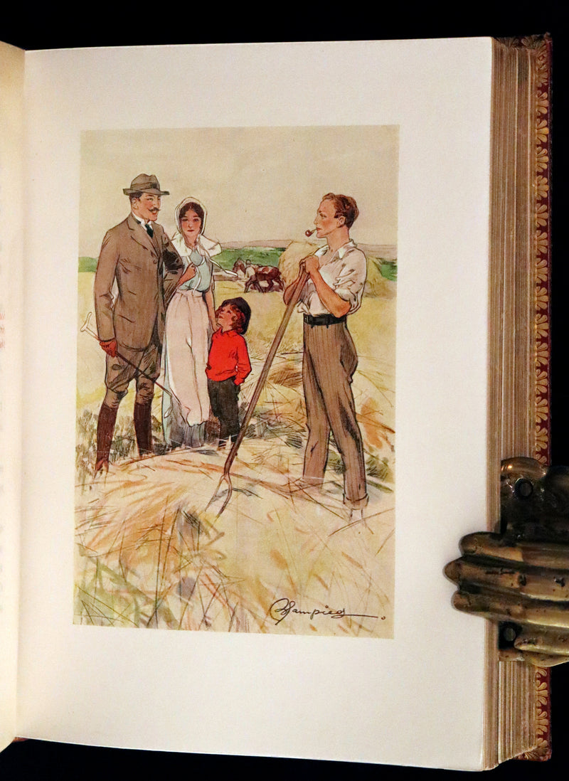 1914 Rare First Edition bound by Asprey - The Money Moon, a Romance by Jeffery Farnol illustrated by Edmund Blampied.