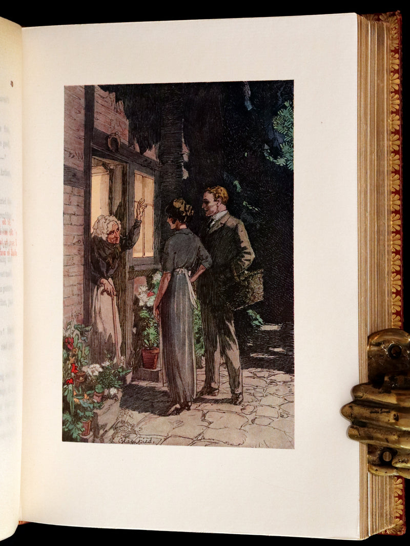 1914 Rare First Edition bound by Asprey - The Money Moon, a Romance by Jeffery Farnol illustrated by Edmund Blampied.