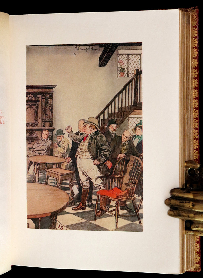 1914 Rare First Edition bound by Asprey - The Money Moon by Jeffery Farnol illustrated by Edmund Blampied.