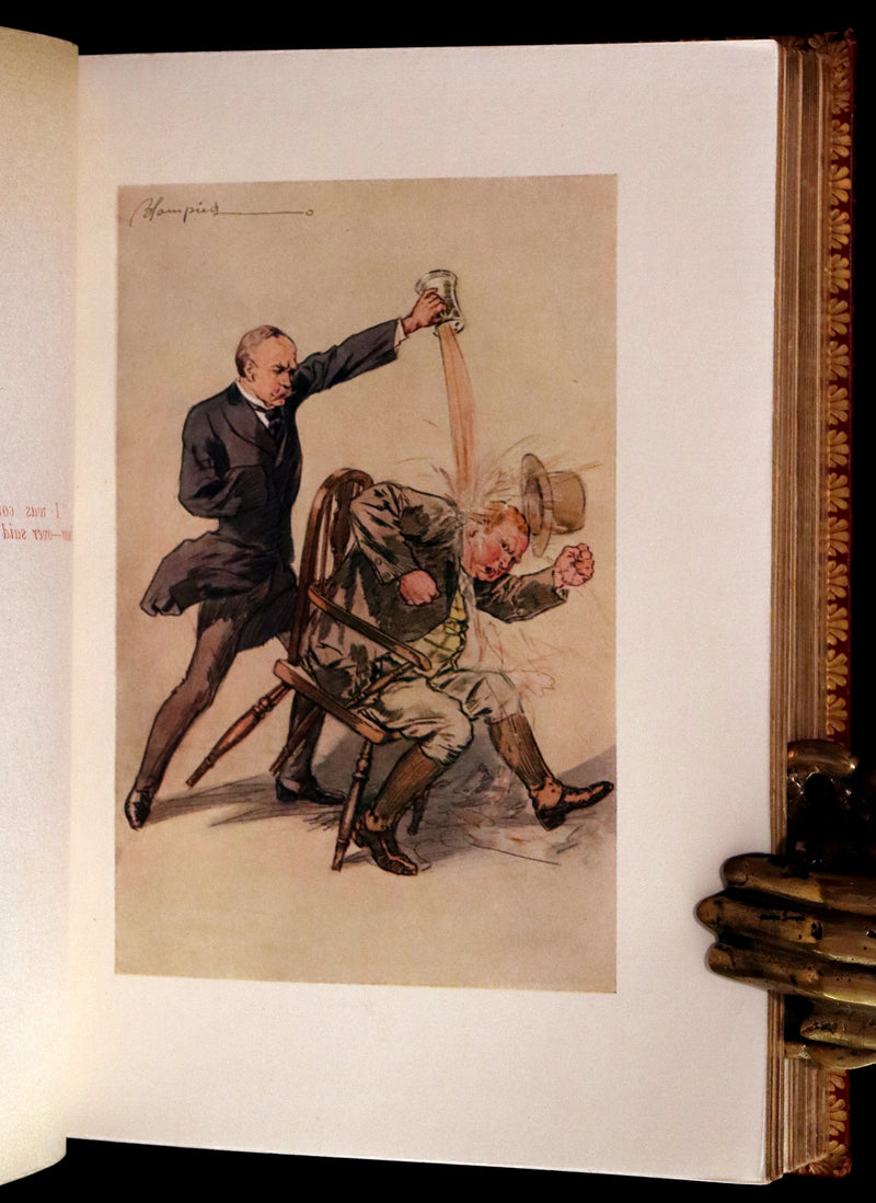 1914 Rare First Edition bound by Asprey - The Money Moon, a Romance by Jeffery Farnol illustrated by Edmund Blampied.