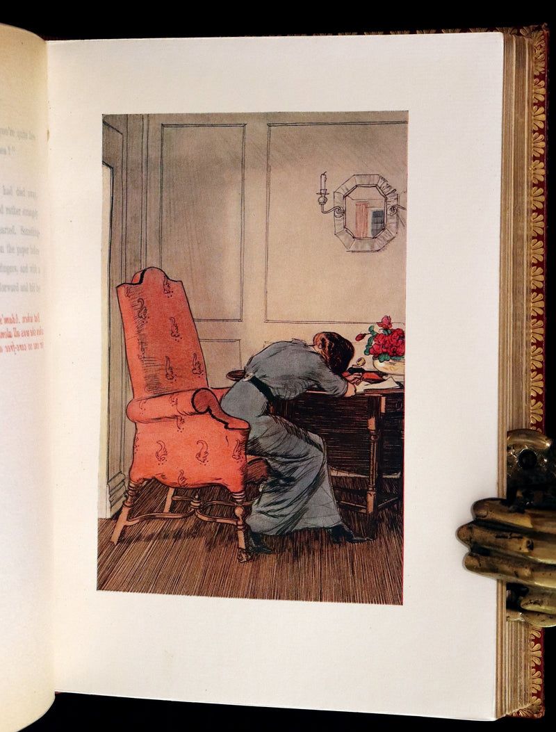 1914 Rare First Edition bound by Asprey - The Money Moon by Jeffery Farnol illustrated by Edmund Blampied.