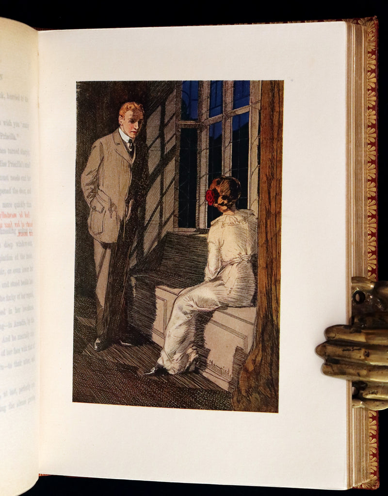 1914 Rare First Edition bound by Asprey - The Money Moon, a Romance by Jeffery Farnol illustrated by Edmund Blampied.