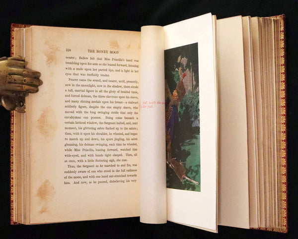 1914 Rare First Edition bound by Asprey - The Money Moon by Jeffery Farnol illustrated by Edmund Blampied.