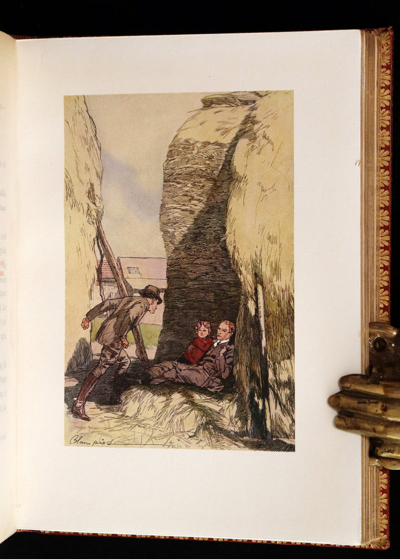 1914 Rare First Edition bound by Asprey - The Money Moon by Jeffery Farnol illustrated by Edmund Blampied.