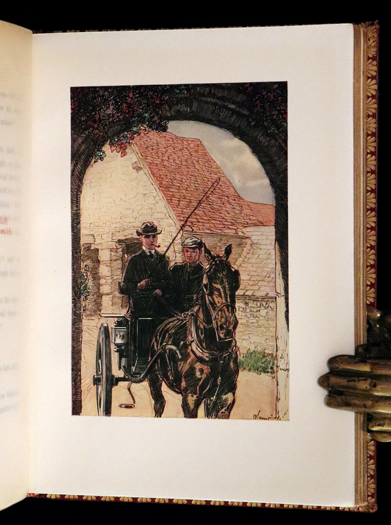 1914 Rare First Edition bound by Asprey - The Money Moon, a Romance by Jeffery Farnol illustrated by Edmund Blampied.