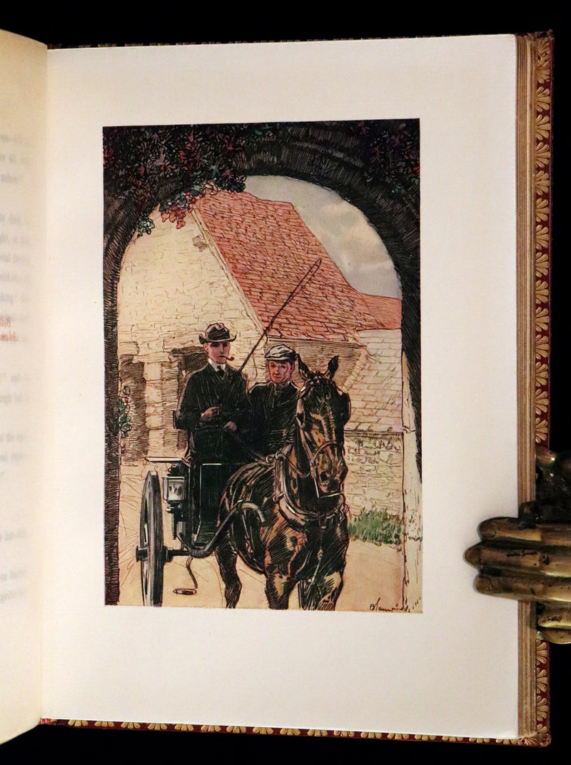 1914 Rare First Edition bound by Asprey - The Money Moon by Jeffery Farnol illustrated by Edmund Blampied.