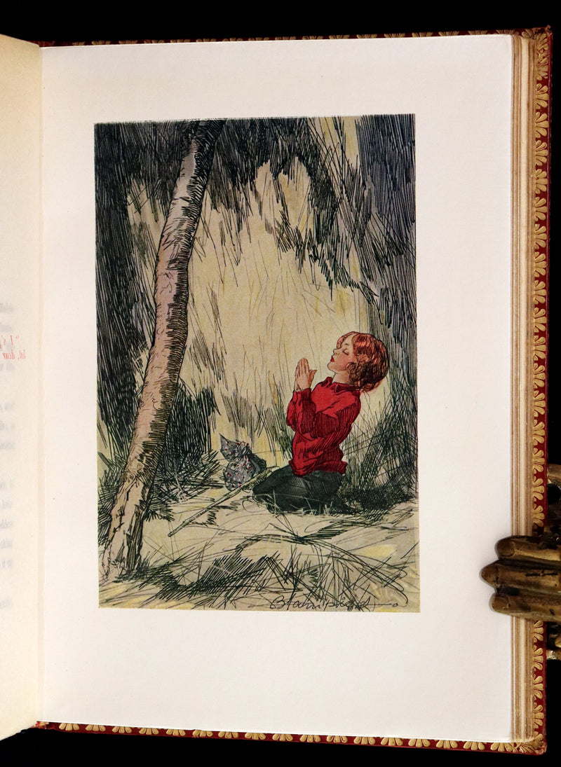 1914 Rare First Edition bound by Asprey - The Money Moon, a Romance by Jeffery Farnol illustrated by Edmund Blampied.