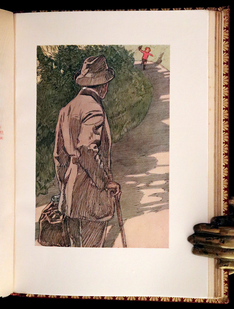 1914 Rare First Edition bound by Asprey - The Money Moon, a Romance by Jeffery Farnol illustrated by Edmund Blampied.