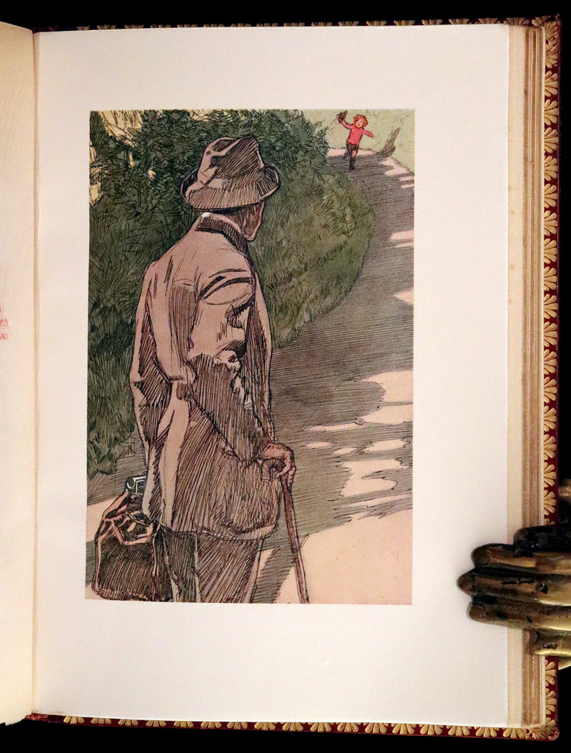 1914 Rare First Edition bound by Asprey - The Money Moon by Jeffery Farnol illustrated by Edmund Blampied.