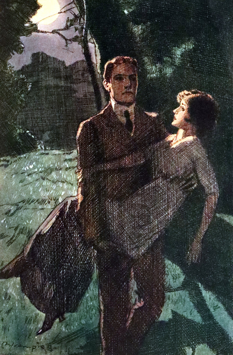 1914 Rare First Edition bound by Asprey - The Money Moon, a Romance by Jeffery Farnol illustrated by Edmund Blampied.