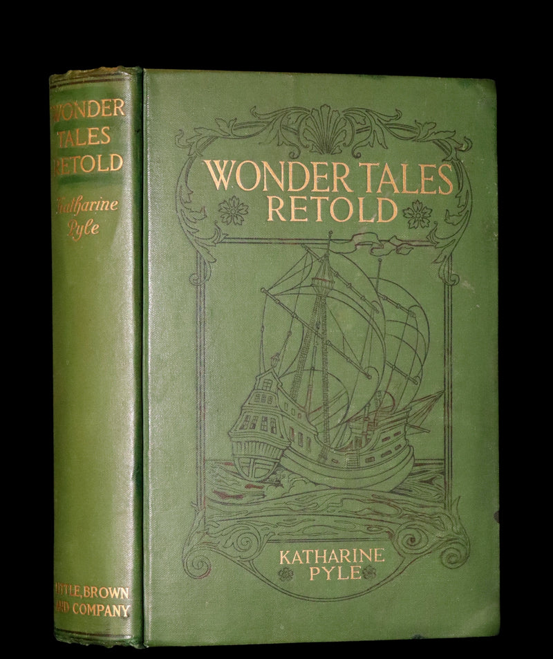 1916 Scarce Book - Wonder Tales Retold written and illustrated by Katharine Pyle.