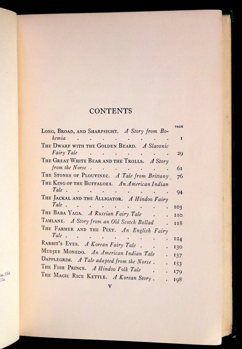 1916 Scarce Book - Wonder Tales Retold written and illustrated by Katharine Pyle.