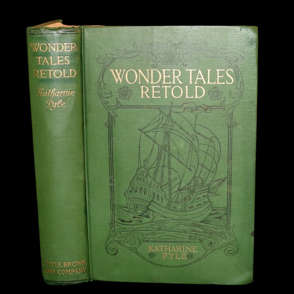 1916 Scarce Book - Wonder Tales Retold written and illustrated by Katharine Pyle.