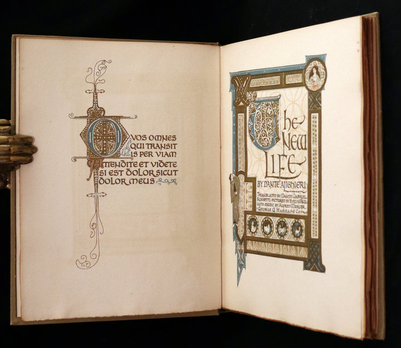 1916 Scarce Book - LA VITA NUOVA - The NEW LIFE by DANTE ALIGHIERI Translated by Dante Gabriel Rossetti Illustrated by Evelyn Paul.