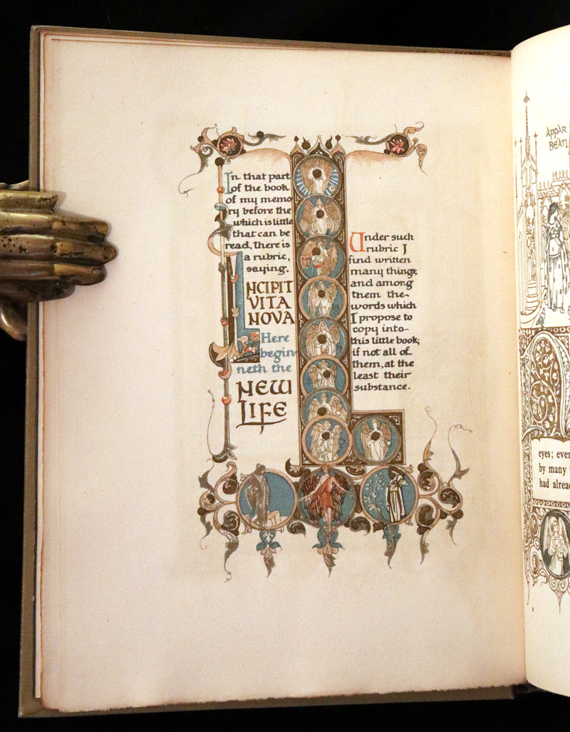 1916 Scarce Book - LA VITA NUOVA - The NEW LIFE by DANTE ALIGHIERI Translated by Dante Gabriel Rossetti Illustrated by Evelyn Paul.