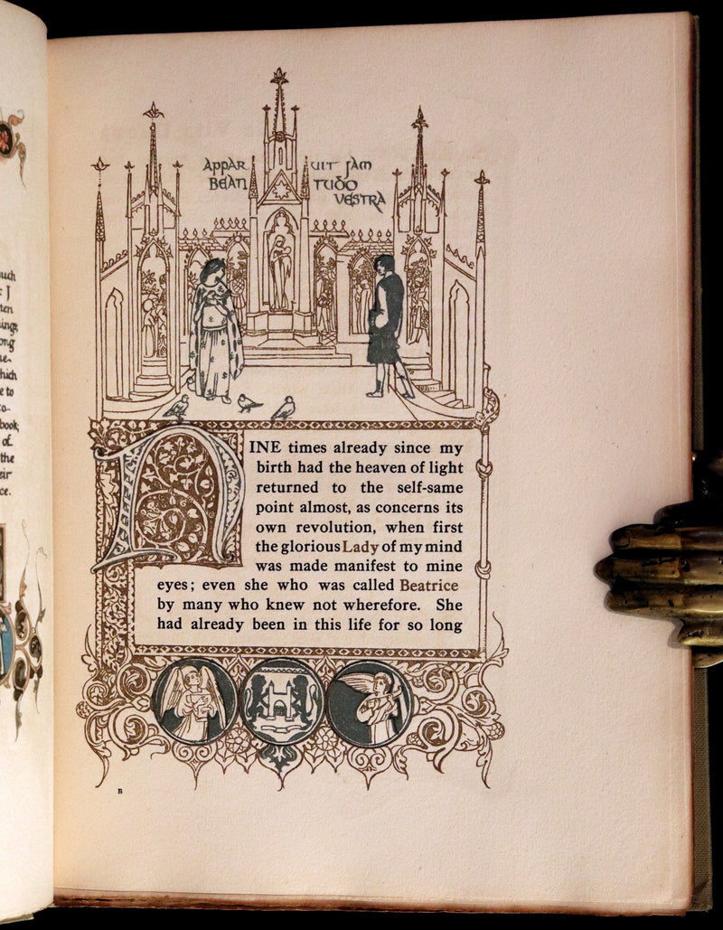 1916 Scarce Book - LA VITA NUOVA - The NEW LIFE by DANTE ALIGHIERI Translated by Dante Gabriel Rossetti Illustrated by Evelyn Paul.