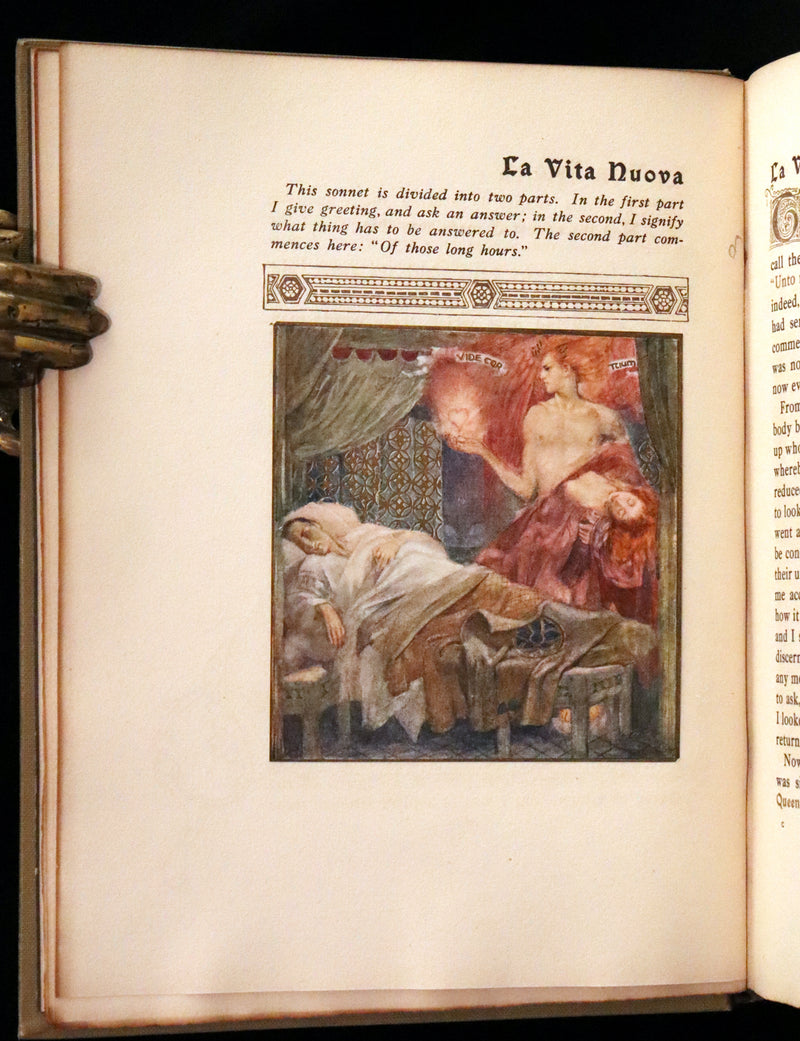 1916 Scarce Book - LA VITA NUOVA - The NEW LIFE by DANTE ALIGHIERI Translated by Dante Gabriel Rossetti Illustrated by Evelyn Paul.