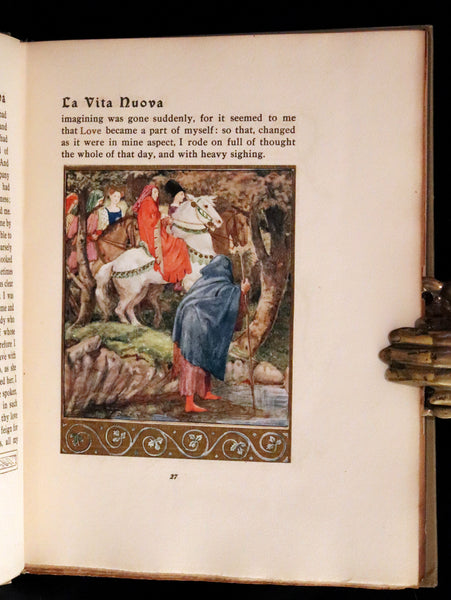 1916 Scarce Book - LA VITA NUOVA - The NEW LIFE by DANTE ALIGHIERI Translated by Dante Gabriel Rossetti Illustrated by Evelyn Paul.