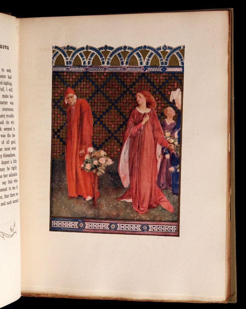 1916 Scarce Book - LA VITA NUOVA - The NEW LIFE by DANTE ALIGHIERI Translated by Dante Gabriel Rossetti Illustrated by Evelyn Paul.