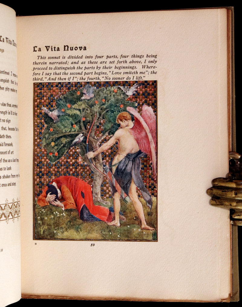 1916 Scarce Book - LA VITA NUOVA - The NEW LIFE by DANTE ALIGHIERI Translated by Dante Gabriel Rossetti Illustrated by Evelyn Paul.