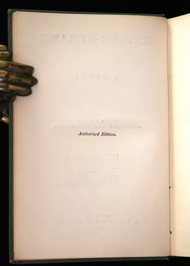 1888 Scarce First US Edition - The Knight Errant by Edna Lyall. A Victorian Romance.