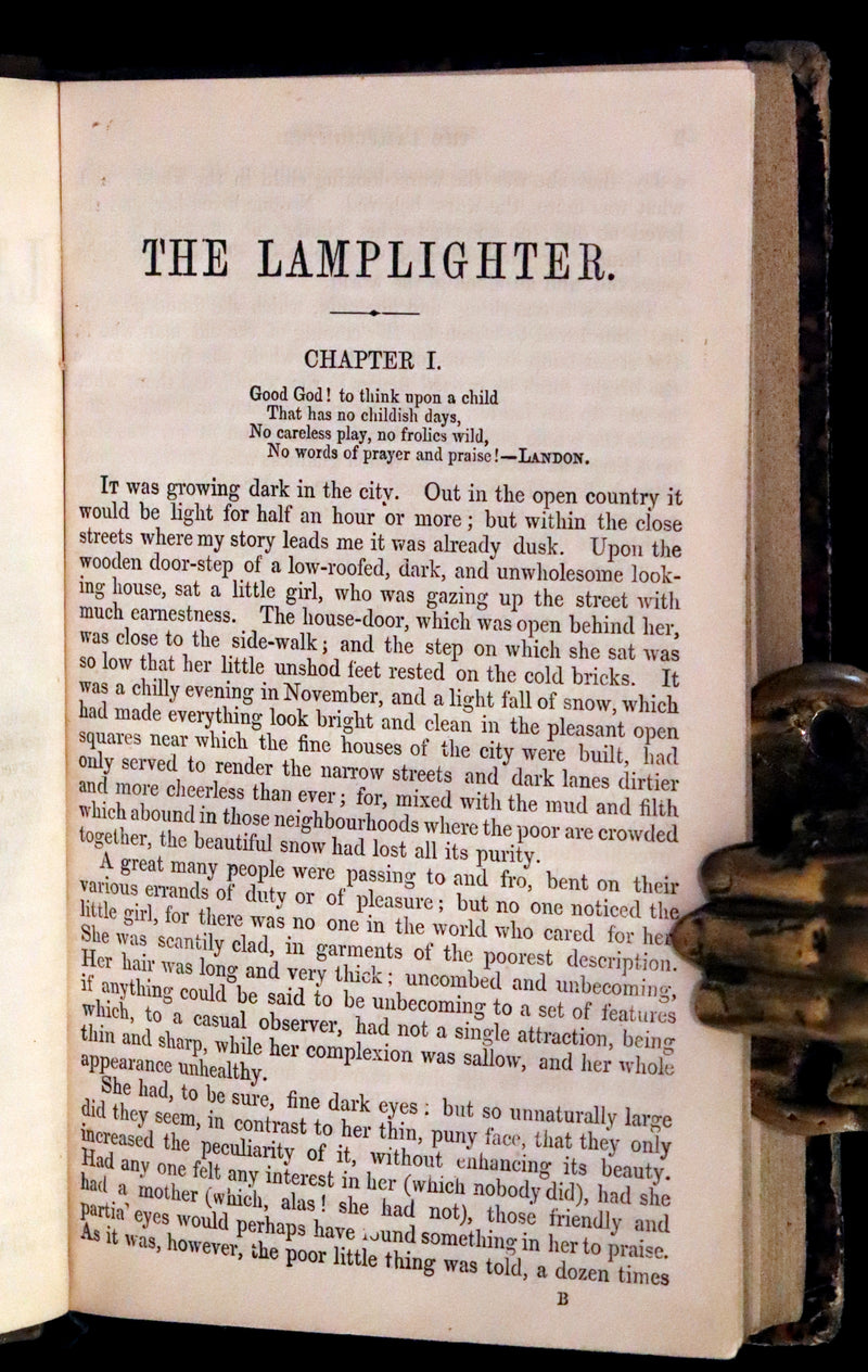 1854 Scarce Victorian First Edition - The LAMPLIGHTER by Maria Susanna Cummins.