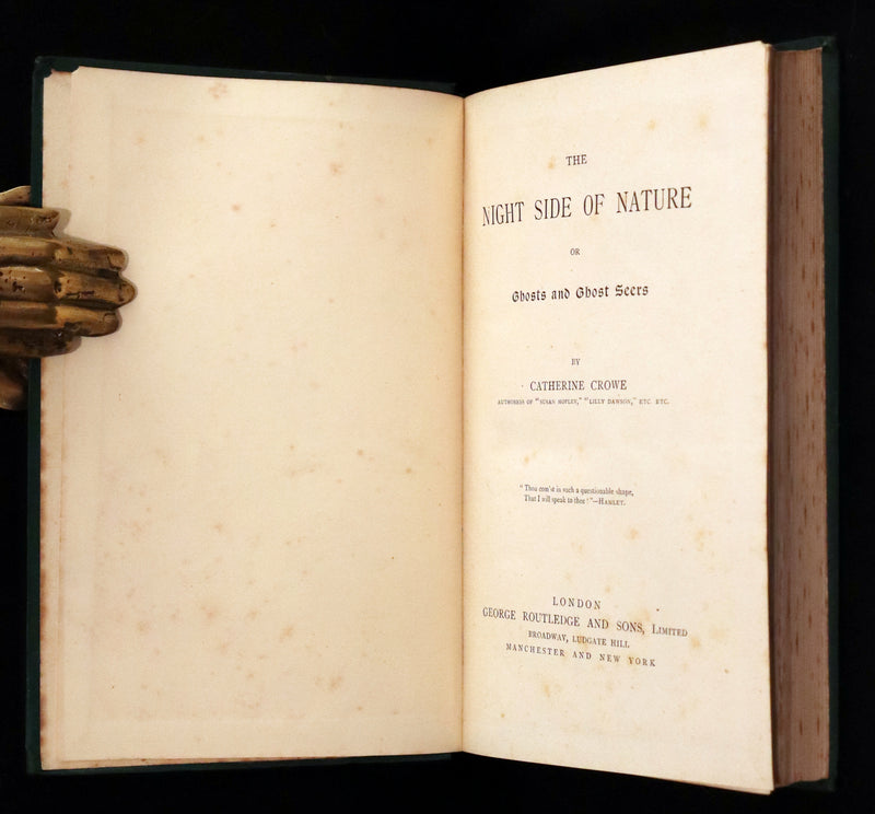 1890 Scarce Victorian Book - The Night Side of Nature or Ghosts and Ghost Seers. Poltergeist.