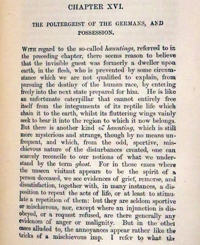 1890 Scarce Victorian Book - The Night Side of Nature or Ghosts and Ghost Seers. Poltergeist.