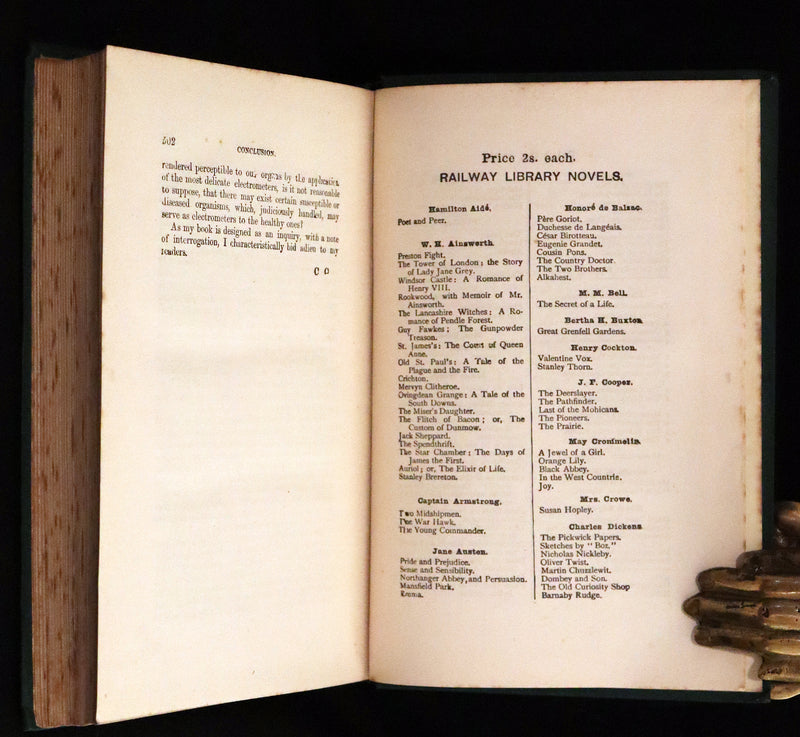 1890 Scarce Victorian Book - The Night Side of Nature or Ghosts and Ghost Seers. Poltergeist.