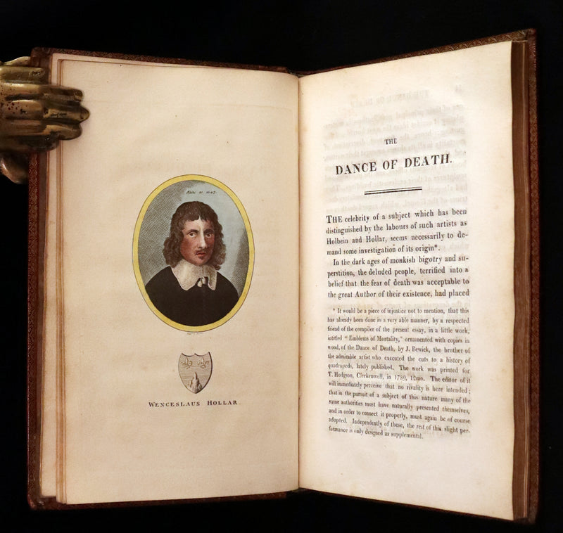 1816 Scarce Book -The Dance of Death, Danse Macabre by Hans Holbein, Color illustrated.