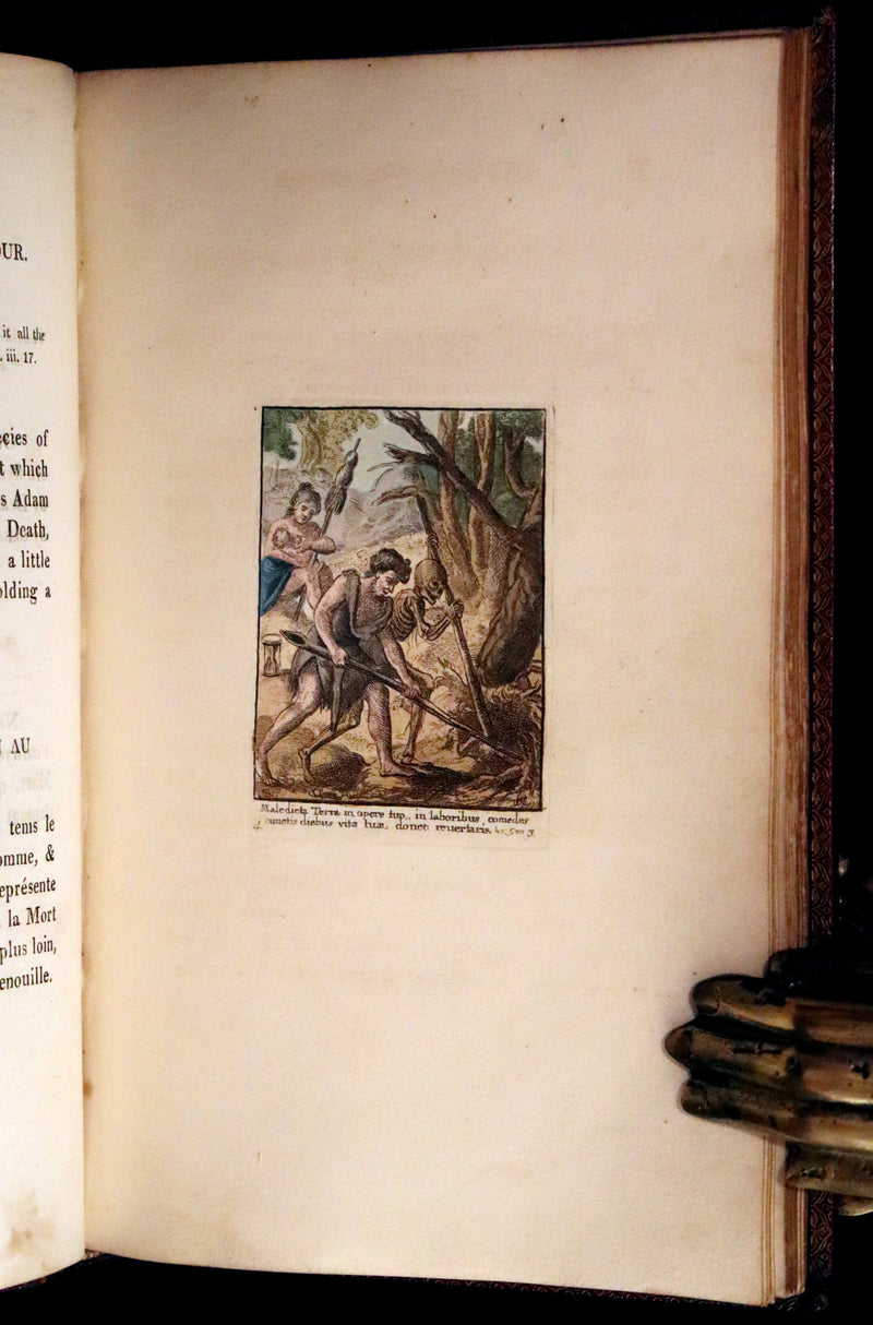 1816 Scarce Book -The Dance of Death, Danse Macabre by Hans Holbein, Color illustrated.
