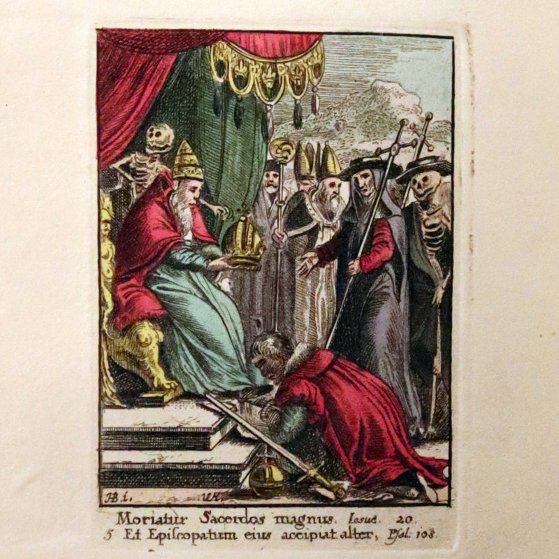 1816 Scarce Book -The Dance of Death, Danse Macabre by Hans Holbein, Color illustrated.